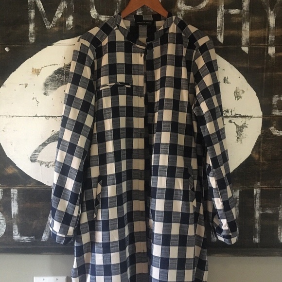 SOLD OUT! Buffalo Plaid Long Jacket Sweater Duster - Picture 3 of 8